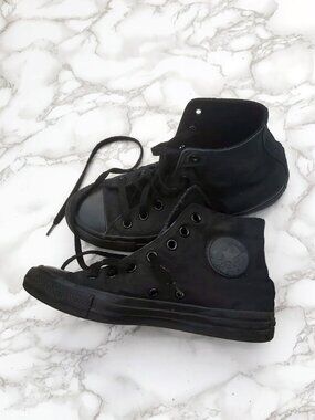 Converse Chuck Taylor All Star High Top Mono Black Women's Size 7.5